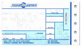 Ted Nugent Untorn Concert Ticket Stub December 31 1990 Detroit Michigan - $24.74