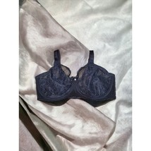 Wacoal 34D Black 855186 Retro Chic Bra Underwire Unpadded Sheer Lace Wom... - $34.99