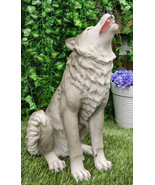 Large Howling Wolf Statue 18&quot;H Mysterious Cries Of The Night Wolf Totem ... - $112.13 CAD