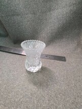 Vintage Lead Crystal Bud vase 4” Sawtooth Rim - £4.70 GBP