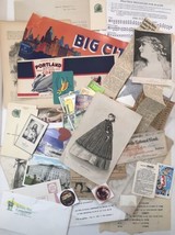 Junk Journal Collage Scrapbook Ephemera Lot Vintage Paper &amp; Findings - £11.99 GBP