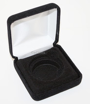 Lot Of 5 Black Felt Coin Display Gift Metal Box Holds 1-IKE Or Silver Eagle Ase - £21.94 GBP