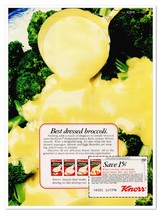 Print Ad Knorr Sauce Mix Best Dressed Broccoli Vintage 1986 Advertisement - $9.70