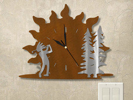 15in W Golf Theme Sunrise Wall Clock - Kokopelli Tree Line Golfer - $104.00