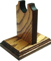 Oak Wooden Gun Rack Revolver Handgun Pistol Stand Table Top Display - Fa... - $19.99