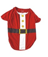 North Pole Trading Co Christmas Santa Dog Shirt Size Large Red White Hol... - €20,32 EUR