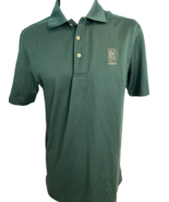 TPC Sawgrass Oxford Golf Men&#39;s Golf Shirt, Dark Green Sz Medium - $33.24