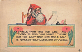 Christmas-Santa Claus Penna E Inchiostro Scrittura Poesia ~1913 Bernhardt Muro - £7.04 GBP