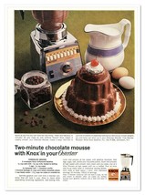 Osterizer Blender Chocolate Mousse Recipe Vintage 1968 Full-Page Magazin... - $9.70