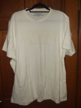 American Eagle White Pressed Logo Short Sleeve T-Shirt - Size XXXL - $12.86
