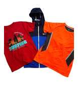 3 Boys Tops Nike Hoodie Champion Neon &amp; Surf NC TShirt Clothing Lot SMALL - $20.41