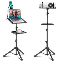 Projector Tripod Stand, 50 Laptop Stand With 2 Shelves For Projector, Ip... - £63.99 GBP