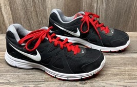 Size 13 - Nike Revolution 2 Black University Red Pre-owned Shoes. - £19.88 GBP