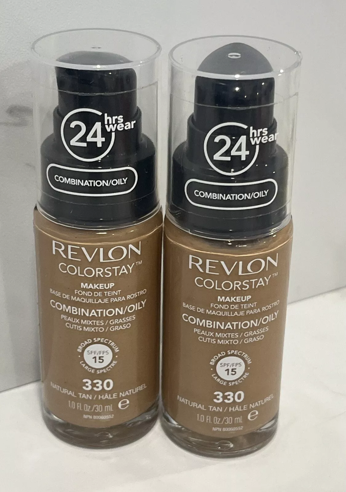 2 Colorstay Makeup Foundation Combination / Oily SPF15 330 Natural Tan 1 oz - $11.40