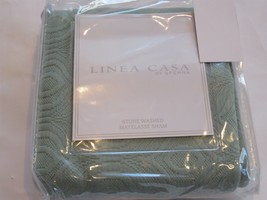 1 Sferra Linea Casa Matelasse Peacock Medallion King Sham Silver Sage - $759.31 MXN