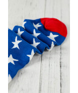 Sail Blue American Flag Pattern Soft Knitted Socks - $77.91 MXN