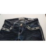 Daytrip Jeans LEO Bootcut Size 26 Dark Wash Rhinestone Embellished Stretch - £38.54 GBP