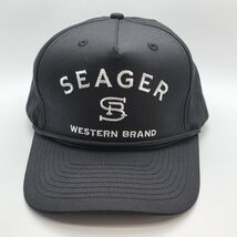 Seager Western Brand Hat Cap A-Frame Snap Back Rope Black OSFM Adult Rodeo - $29.69