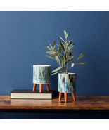 Watercolor Planter with Terra Cotta Legs (Set of 2) - $71.48 CAD