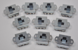 Lot of 10 NOS UID Slide Switches 4PDT / ON-ON - 4A 125VAC / .5A 125VDC - £12.61 GBP