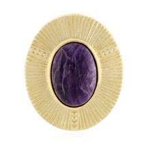 Jewelry of Venus fire  Pendant of Goddess Sunnah Charoite silver pendant - £551.55 GBP