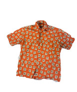 St Johns Bay Mens Hawaiian Shirt ISLAND STYLE Sz M Orang Short Sleeve Pi... - $246.40 MXN