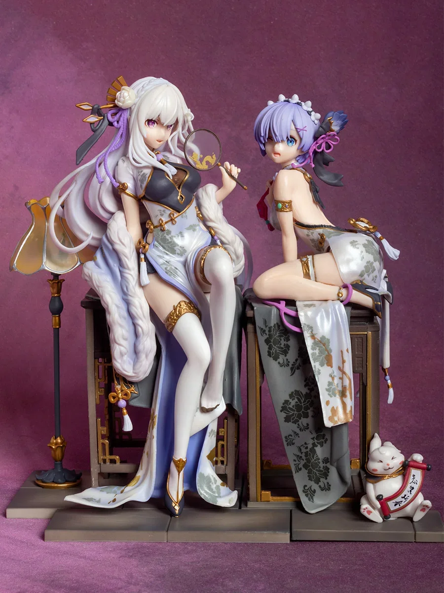Anime Figure Re0:Life in A Different World From Zero Kawaii Cheongsam Rem Emilia - £41.15 GBP+