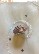 Genuine Pandora Silver Pink Ribbon Murano Glass Charm Bead  790606  - £39.18 GBP