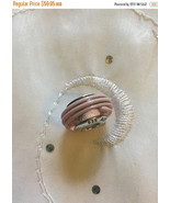 Genuine Pandora Silver Pink Ribbon Murano Glass Charm Bead  790606  - $68.31 CAD