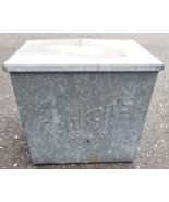 Vintage Galvanized Insulated Embossed Renken’s Dairy Milk Box Brooklyn N... - £102.56 GBP