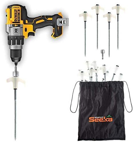 Adventure Seeka 15 Pack - Super Heavy Duty Threaded Tent Stakes - Screw ... - $33.98