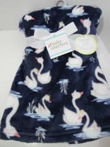 Baby Starters baby blanket new blue with swans - $29.69