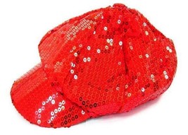 1 girls RED SEQUIN WOMEN BALL CAP new ladies fashion headwear flashy dan... - £5.30 GBP