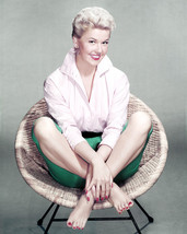 Doris Day 16x20 Canvas Giclee amazing full length 1950&#39;s seated in chair - £55.74 GBP