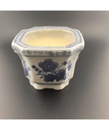 Vintage Bombay Company Scented Candle Cobalt Blue Holder Planter Hand Pa... - $44.76 CAD
