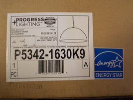 Progress Lighting P5342-1630K9 Dome LED Pendant in Satin Aluminum - £184.41 GBP