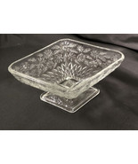 Diamond Shaped Indiana Glass Candy - Mint Dish Compote Raised Daisy Pattern - £11.68 GBP