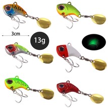6 Pcs Fishing Lure  Spinner Lure Sin Rotating Pin Crankbait Sequins Baits Fishin - £64.68 GBP
