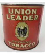 Vintage Empty Union Leader Smoking Tobacco Tin Can Louisville KY 14 Oz - $343.70 MXN