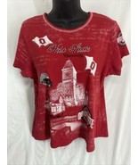 Ohio State Go Bucks Women’s Size XL Red Pullover Short Sleeve T-Shirt Un... - $23.37 CAD