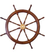 36&quot; Premium Rosewood Crafted Nautical Maritime Ship Wheel | Pirate&#39;s Hom... - £77.85 GBP