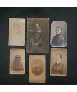Lot of 6 Antique Cabinet Cards &amp; Photos Of Women - €10,29 EUR