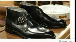 Men Handmade Black Boots Leather Shoes Custom Made For Mens - £119.89 GBP+