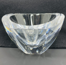 Orrefors Mirror Crystal Bowl by Erika Lagerbielke Made in Sweden 5 3/8 Clear Vtg - £33.65 GBP