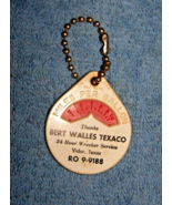 Vintage Gas Oil Miles Per Gallon Keychain-Bert Walles Texaco-Vidor, TX - $28.00