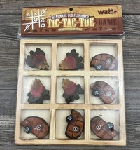 Wilcor Handmade Wooden Tic Tac Toe Game Camper Campfire Camping Outdoors - £7.14 GBP