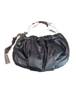 BCBG MaxAzria Womens Puffy Black Leather Shoulder Bag Purse Chain - $34.99