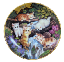 Bradford Exchange Plate July At The Waterfall Timeless Tails Purrpetual Calendar - $13.87