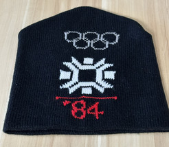 1984 Sarajevo Winter Olympics Beanie Black Avon New - $14.81