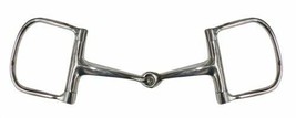 English Saddle Horse Hunter D Ring Slow Twist 4 3/4&quot; Snaffle Bit Stainle... - £15.94 GBP